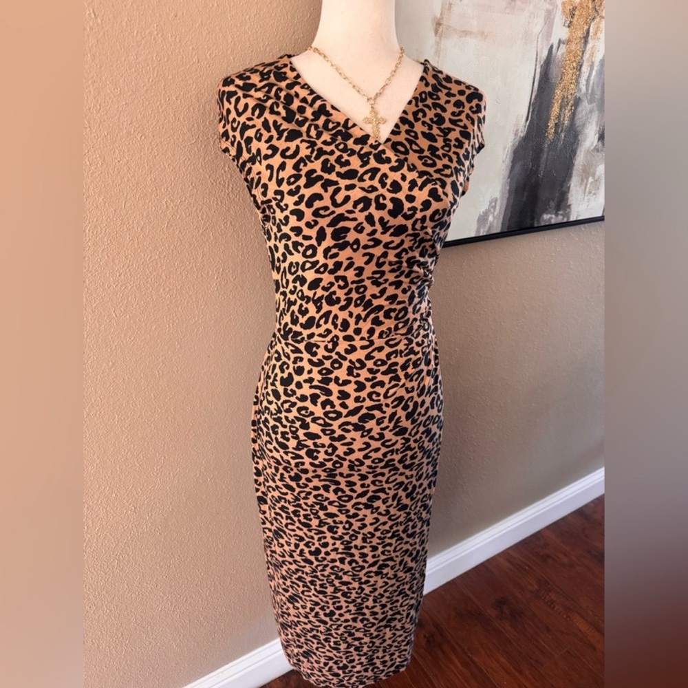 Leopard Print Wrap Dress - Picture 6 of 6